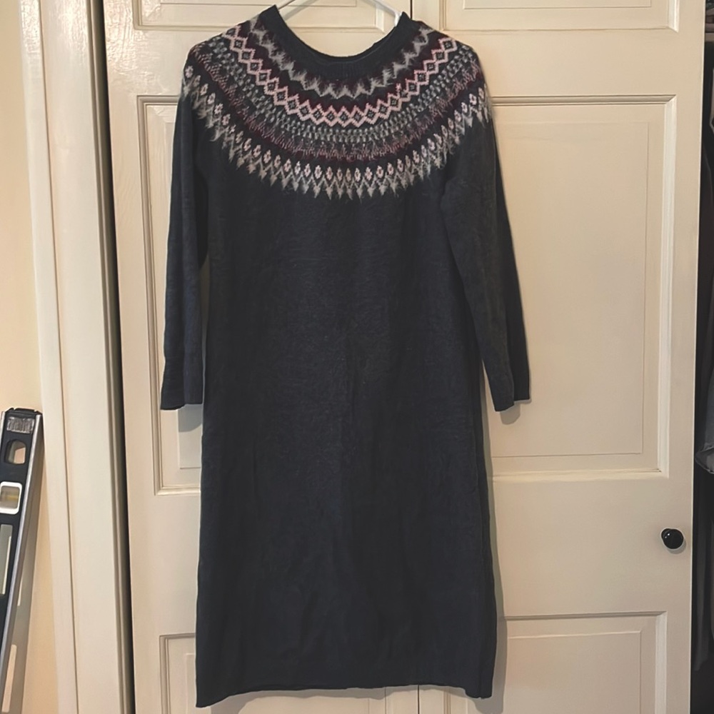 Charcoal gray sweater dress from J Jill, size S petite